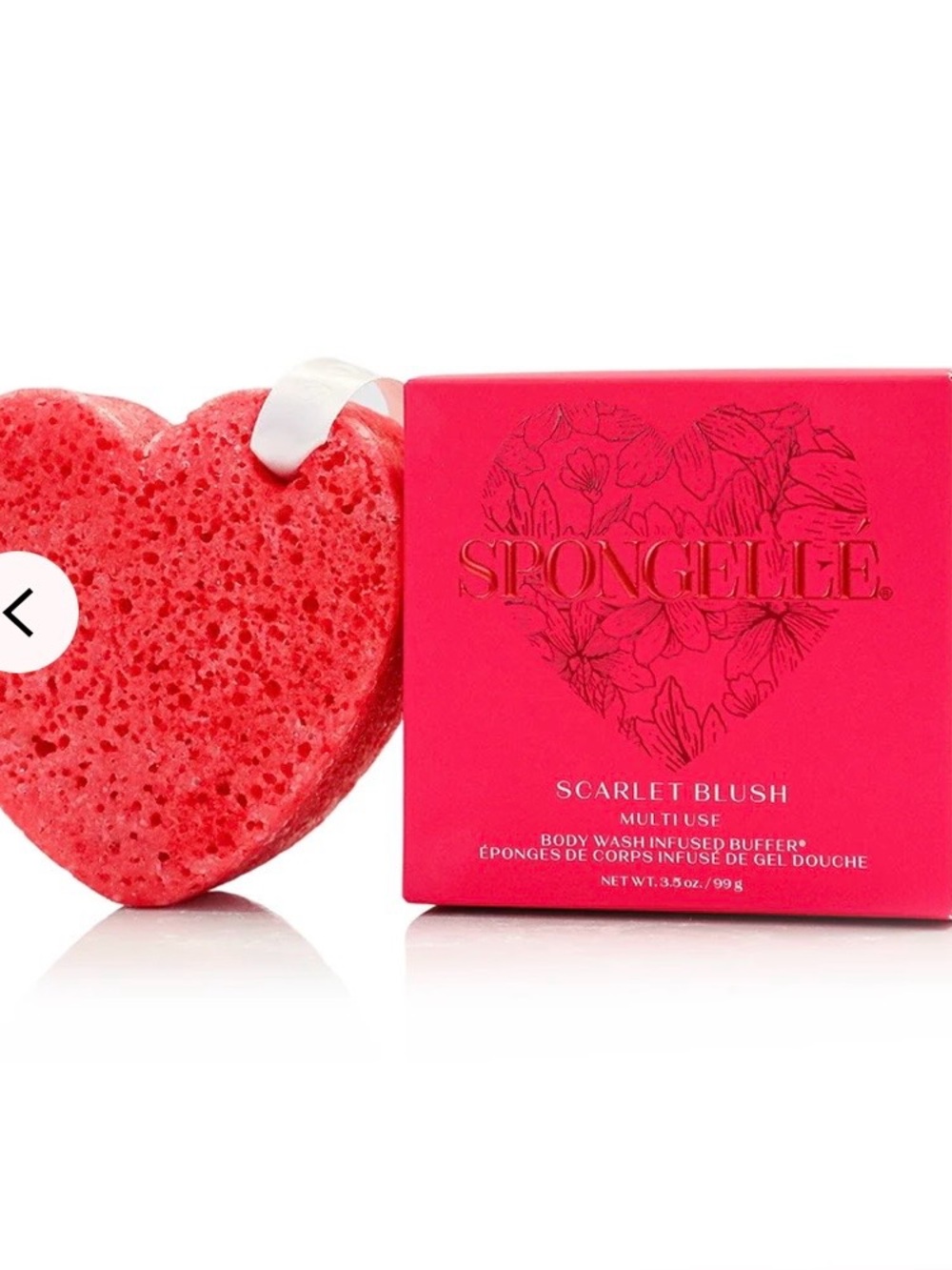 Spongelle Scarlett Blush Heart Buffer NWT
